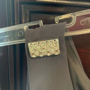 Gray multi tiered flattering cocktail dress